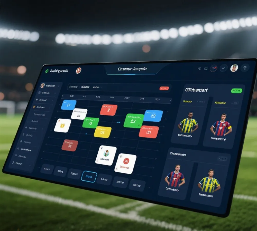 世界盃賽程與分析介面示意